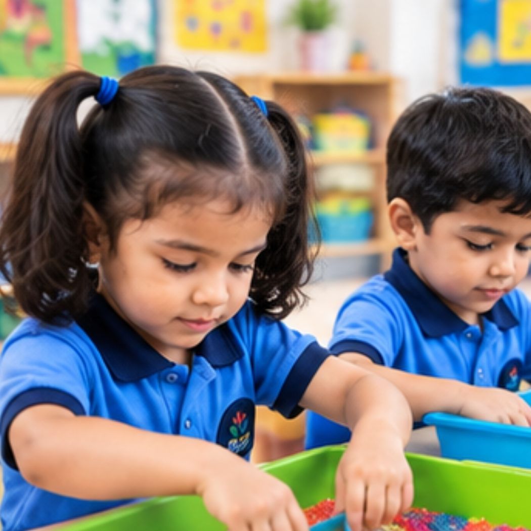 Children in classroom at Little Orchid