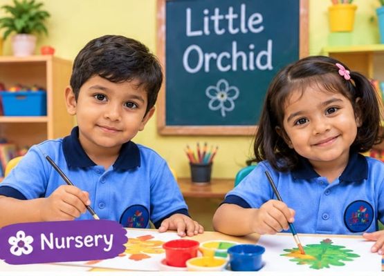 Nursery children at Little Orchid Play School